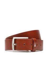 Tommy Hilfiger Pasek Męski New Denton AM0AM08360 Brązowy. Brązowe paski damskie Tommy Hilfiger, bez wzorów, ze skóry. Za 129.99 zł.