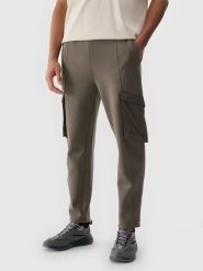 4F Spodnie casual cargo męskie - brązowe 3XL. Brązowe spodnie sportowe męskie 4f, l, bez wzorów, z bawełny. W wyprzedaży za 89.99 zł.