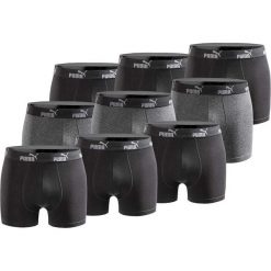 Bokserki majtki męskie Puma Boxershorts 9-pak bawełniane. Czarne bokserki męskie Puma, z bawełny, bez zapięcia, na fitness i siłownię. Za 249.00 zł.