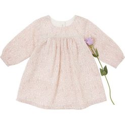 Sukienka w kolorze jasnoróżowym. Czerwone sukienki niemowlęce Benetton Kids, bez wzorów, bez ramiączek. W wyprzedaży za 52.95 zł.