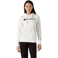 Bluza damska Champion Hooded Sweatshirt 118097. Białe bluzy sportowe damskie Champion, bez wzorów, bez kaptura, na fitness i siłownię. Za 205.00 zł.