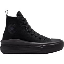 Trampki damskie Converse Chuck Taylor All Star Move Platform. Czarne trampki i tenisówki damskie Converse, bez wzorów, z materiału, retro, bez zapięcia. Za 490.00 zł.