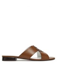 Tory Burch Klapki Miller 162574 Brązowy. Brązowe klapki damskie Tory Burch, bez wzorów, ze skóry, bez obcasa. Za 949.99 zł.