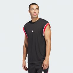 Koszulka adidas Basketball All-World Sleeveless Tank. Niebieskie koszulki sportowe męskie Adidas, xl, bez wzorów, z dzianiny, bez kołnierzyka, bez ramiączek, na fitness i siłownię. Za 129.00 zł.
