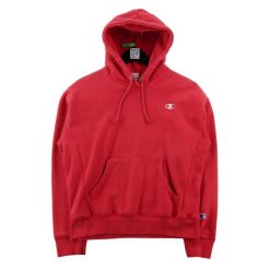 Bluza z kapturem męska czerwona. Czerwone bluzy sportowe męskie Champion, m, bez wzorów, z dresówki, z kapturem. Za 143.46 zł.
