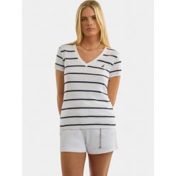 T-shirt damski Nautica Hosta. Białe t-shirty damskie Nautica, xl, bez wzorów, klasyczne, bez kołnierzyka. Za 179.00 zł.