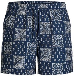 Jack & Jones Jack&Jones męskie szorty do pływania JPSTMAUI SHELL AOP SWIM SHORTS REG 12291808 PAGEENT BLUE L. Niebieskie kąpielówki męskie Jack & Jones, l, bez wzorów, do pływania. Za 89.99 zł.