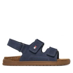 Sandały Tommy Hilfiger. Niebieskie sandały chłopięce Tommy Hilfiger, bez zapięcia. Za 269.99 zł.