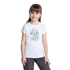 Dziewczęca koszulka Kilpi MALGA-JG. Białe t-shirty i topy dla dziewczynek Kilpi, bez wzorów, z bawełny, bez ramiączek. Za 50.25 zł.