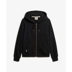 Damska bluza z kapturem zapinana na zamek Superdry Essential Logo Hb. Czarne bluzy damskie Superdry., bez wzorów, z kapturem. Za 306.00 zł.