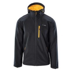 Kurtka Softshellowa Męska Logo. Czarne kurtki sportowe męskie ELBRUS, m, bez wzorów, z softshellu, trekkingowe. Za 304.99 zł.