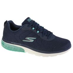 Buty do chodzenia damskie, Skechers Go Walk Air 2.0-Dynamic Virtue. Niebieskie obuwie sportowe damskie Skechers, bez wzorów, trekkingowe. Za 259.99 zł.