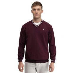 Męska przeciwwiatrowa bluza golfowa Siroko Stinger Cherry. Czerwone bluzy męskie SIROKO, l, bez wzorów, z materiału, bez kaptura. Za 102.40 zł.