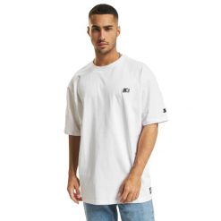 Męska Koszulka Essentials Oversized T-shirt. Białe koszulki sportowe męskie Starter, m, bez wzorów, z bawełny, bez kołnierzyka, bez ramiączek, na fitness i siłownię. Za 99.99 zł.