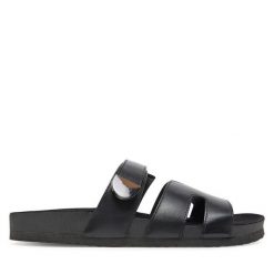 Klapki Lasocki. Czarne klapki damskie Lasocki, bez wzorów, bez obcasa. Za 139.99 zł.