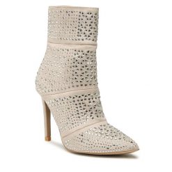 Botki DeeZee. Brązowe botki damskie DeeZee, bez obcasa, na szpilce, bez zapięcia. Za 174.99 zł.