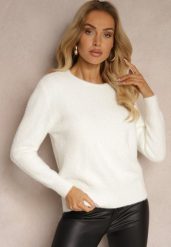 Jasnobeżowy Casualowy Sweter z Dodatkiem Kaszmiru Salielis. Brązowe swetry damskie Renee, uniwersalny, bez wzorów, z kaszmiru, casualowe, bez kołnierzyka, bez ramiączek, bez kaptura. Za 139.99 zł.