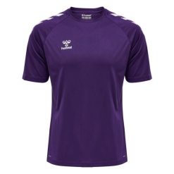 Koszulka sportowa męska Hummel Core XK Poly T-Shirt S/S. Białe koszulki sportowe męskie Hummel, m, bez wzorów, z poliesteru, bez kołnierzyka, bez ramiączek, do piłki nożnej. Za 77.00 zł.