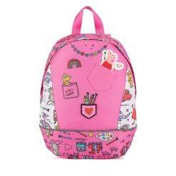 Plecak Peppa Pig. Czerwone plecaki damskie Peppa Pig, bez wzorów, sportowe. Za 99.99 zł.