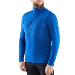 Bluza trekkingowa męska z technicznej dzianiny Admont. Niebieskie bluzy męskie Viking, m, bez wzorów, z dzianiny, bez kaptura. W wyprzedaży za 170.91 zł.