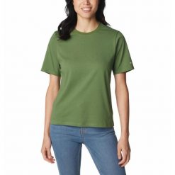 Koszulka turystyczna damska Columbia ALPINE WAY II GRAPHIC. Zielone t-shirty damskie Columbia, s, bez wzorów, bez kołnierzyka. Za 165.99 zł.