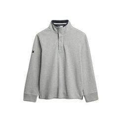 Bluza z pół zamkiem błyskawicznym Superdry Cotton Classics Jersey Henley. Niebieskie bluzy męskie Superdry., xl, bez wzorów, z jersey, bez kaptura. Za 320.90 zł.