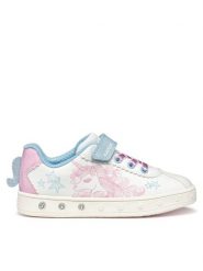 Geox Sneakersy J558WA 0BCKC C0406 S Biały. Białe buty sportowe dziewczęce Geox, bez wzorów, ze skóry, bez zapięcia. Za 169.99 zł.