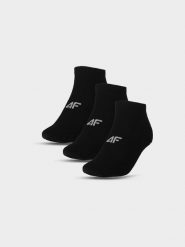4F Skarpetki casual przed kostkę (3-pack) męskie - czarne 35-38. Czarne skarpety męskie 4f, bez wzorów, z bawełny. Za 44.99 zł.