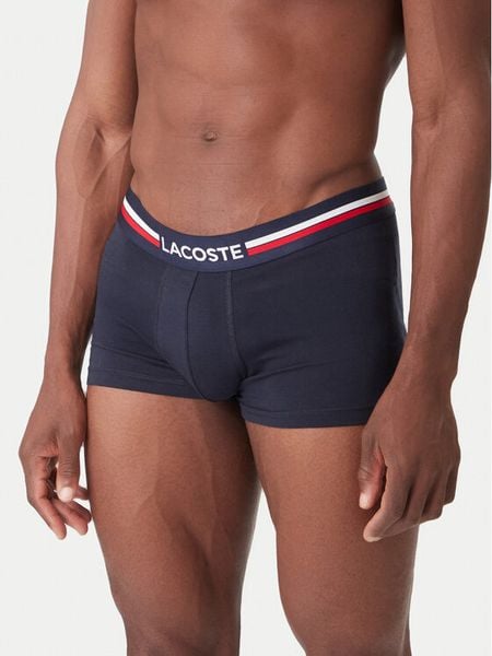 Lacoste Komplet bokserek 5H2382 Granatowy. Niebieskie bokserki męskie Lacoste, m, bez wzorów, z bawełny. Za 129.99 zł.