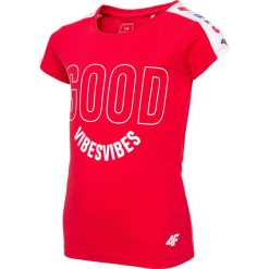 T-shirt dziewczęcy (98-116) JTSD103A - czerwony. T-shirty i topy dla dziewczynek marki 4F JUNIOR. Za 19.99 zł.