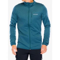 Bluza bez kaptura męska Columbia Essential Hike Grid Fleece Full Zip. Niebieskie bluzy męskie Columbia, m, bez wzorów, bez kaptura. Za 308.99 zł.