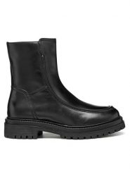 Geox Kozaki D Iridea D56HRG 00043 C9999 Czarny. Czarne kozaki damskie Geox, ze skóry, bez obcasa, na płaskiej podeszwie. Za 639.99 zł.