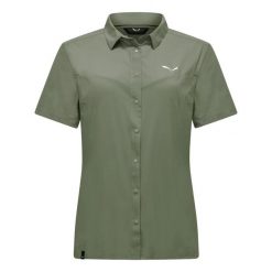 T-shirt damski Salewa PUEZ S/S. Zielone t-shirty damskie Salewa, s, bez wzorów, z syntetyku, bez kołnierzyka. Za 373.50 zł.