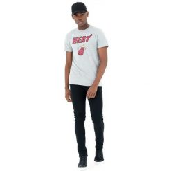 Koszulka Miami Heat NBA. Szare koszulki sportowe męskie New Era, xs, bez wzorów, z materiału, bez kołnierzyka, bez ramiączek, do koszykówki. Za 126.50 zł.