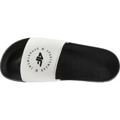 Klapki damskie KLD202 - biały. Białe klapki damskie 4f, bez wzorów, bez obcasa. Za 59.99 zł.