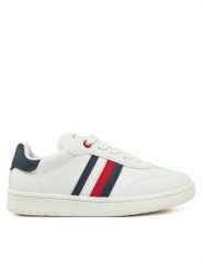 Tommy Hilfiger Sneakersy Stripe Low Cut Lace-Up Sneaker T3X9-33850-1355 M Biały. Białe buty sportowe chłopięce Tommy Hilfiger, bez wzorów, ze skóry, bez zapięcia. Za 199.99 zł.