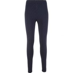 Legginsy z wygodnym paskiem bonprix ciemnoniebiesko-biały w kropki. Białe legginsy damskie bonprix, w kropki. Za 34.99 zł.