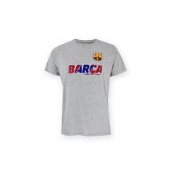 FC Barcelona męska szara koszulka. Szare koszulki sportowe męskie FC Barcelona, m, bez wzorów, bez kołnierzyka, bez ramiączek, do piłki nożnej. Za 126.26 zł.