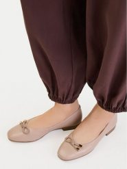 Lasocki Baleriny CEO-RST-ROMI-99 Beżowy. Brązowe baleriny damskie Lasocki, bez wzorów, ze skóry, bez obcasa. Za 179.99 zł.