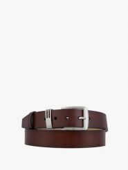 Brązowy pasek ze skóry licowej. Brązowe paski damskie Ryłko, bez wzorów, z denimu, eleganckie. Za 129.99 zł.