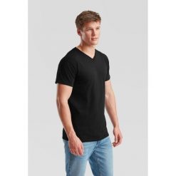 Fruit of the Loom Valueweight T-shirt V-neck męski czarny S. Czarne t-shirty męskie Fruit of the Loom, m, bez wzorów, z bawełny, bez kołnierzyka. Za 130.99 zł.