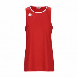 Damski dżersej bez rękawów Kappa Danca. Białe koszulki sportowe damskie Kappa, bez wzorów, z dżerseju, bez kołnierzyka, bez ramiączek, do koszykówki. Za 162.00 zł.