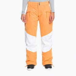 Spodnie snowboardowe damskie ROXY Chloe Kim Woodrose. Brązowe spodnie materiałowe damskie Roxy, bez wzorów. Za 579.99 zł.