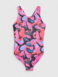 4F Kostium kąpielowy jednoczęściowy dziewczęcy - multikolor 146/152 (10-12 lat). Stroje kąpielowe dla dziewczynek 4f, bez wzorów, z elastanu. Za 89.99 zł.