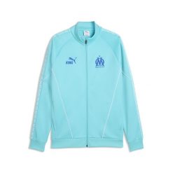 Męska kurtka Olympique Marsylia KING Anthem PUMA. Białe kurtki męskie Puma, m, bez wzorów, z materiału, klasyczne, bez kaptura. Za 389.00 zł.
