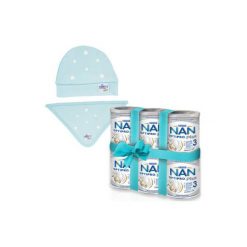Zestaw 6x NESTLE NAN OPTIPRO Plus 3 800g Mleko modyfikowane w proszku dla dzieci od 1 roku życia, puszka + szaliczek i czapeczka na lato NAN gratis. Czapki dla dzieci Nestle. W wyprzedaży za 251.94 zł.