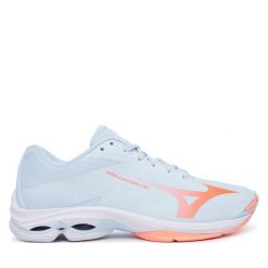 Buty halowe Mizuno. Niebieskie obuwie sportowe damskie Mizuno, bez wzorów, mizuno wave. Za 539.99 zł.