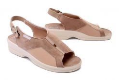 ADANEX ASK84NVNO ASTRA 26189 beżowy, sandały damskie. Brązowe sandały damskie Adanex, bez wzorów, bez obcasa, bez zapięcia. Za 124.87 zł.