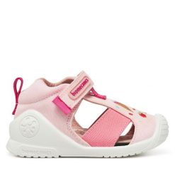 Sandały Biomecanics. Czerwone sandały dziewczęce Biomecanics, bez zapięcia. Za 139.99 zł.