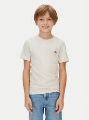 Calvin Klein Jeans Komplet t-shirtów Monologo IB0IB01093 Beżowy Regular Fit. Brązowe t-shirty dla chłopców Calvin Klein Jeans, bez wzorów, z bawełny, bez ramiączek. Za 169.99 zł.